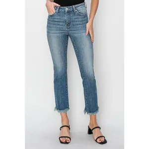 "Palmer" Cropped Frayed Jeans