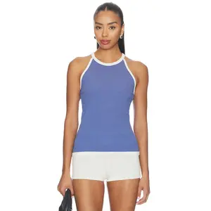 ASTR the Label Betia Sweater Top in Blue Stripe