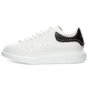 Alexander McQueen Oversized Sneakers for Men – Black Chunky Sole Studded Low-Tops Verifiable, with credentials and supporting global authentication
