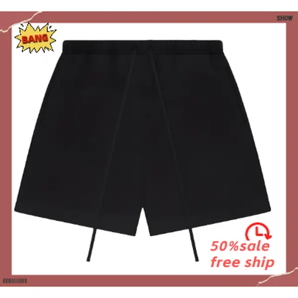 Men's Cotton Blend Streetwear Shorts, Loose-Fitting Menswear with Letter Print, Breathable 3-Inch Above Knee Cut for Summer, Aesthetics, High Street Shorts, Fabric, Men's Shorts