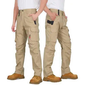6oz Lightweight Rip stop Relaxed Fit FR Stretch Cargo Reinforced Work Carpenter Pants-8528
