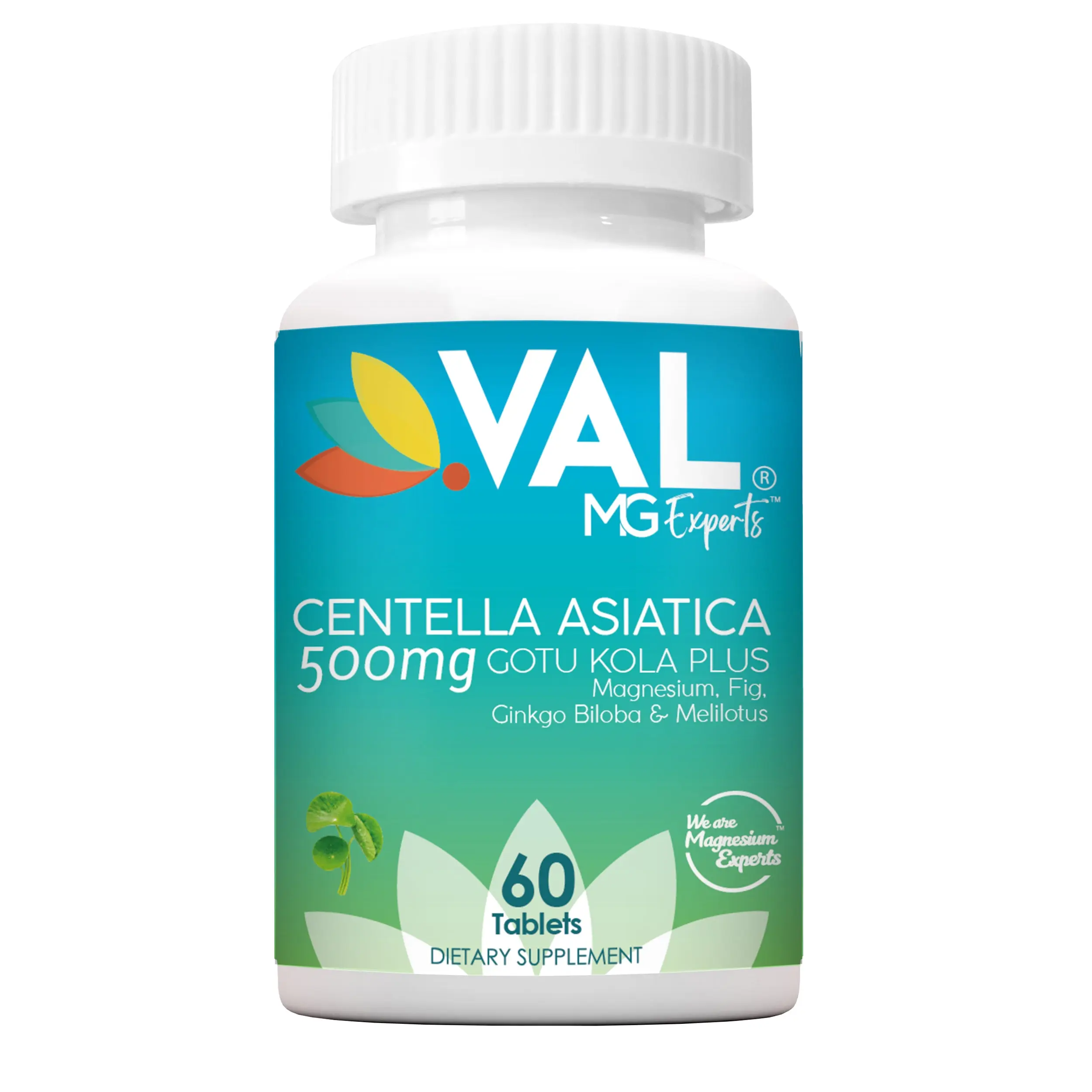 Gotu Kola (Centella Asiatica) – Circulation, Cognitive Support & Skin Health | 60 Tablets | VAL MG