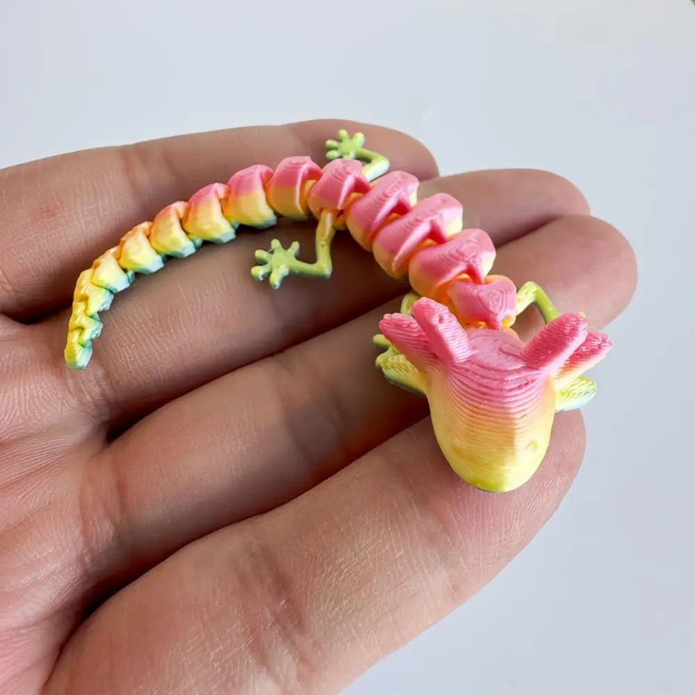 50Pcs 3D Printed Lucky Salamander Statue, Bright Colors, Flexible Joints, Suitable For Home, Living Room, Halloween, Christmas Creative Decoration, Holiday Birthday Creative Gifts, Classroom And Activity Rewards