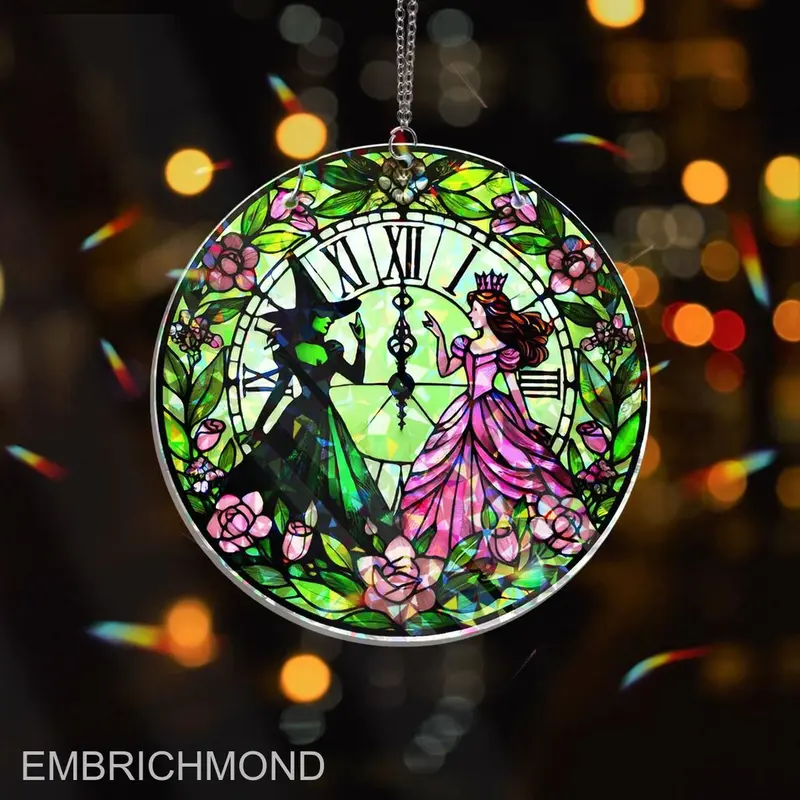 Personalized Wicked Glass Ornament 2025, Elphaba and Glinda