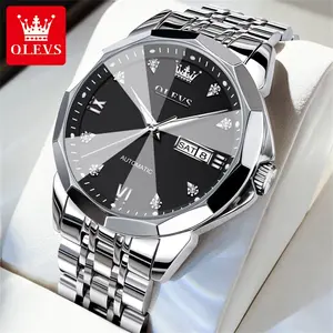 Authentic simple luxury high-end fully automatic mechanical watch OLEVS brand classic double calendar trendy luminous waterproof men's watch 9982