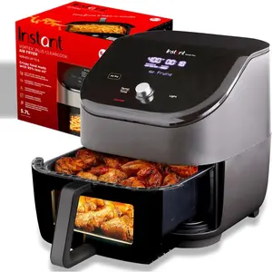 Instant Pot Vortex Plus 6QT ClearCook Air Fryer, Clear Windows, Custom Program Options, 6-in-1 Functions, Crisps, Broils, Roasts, Dehydrates, Bakes, Reheats, from the Makers of Instant Pot, Black