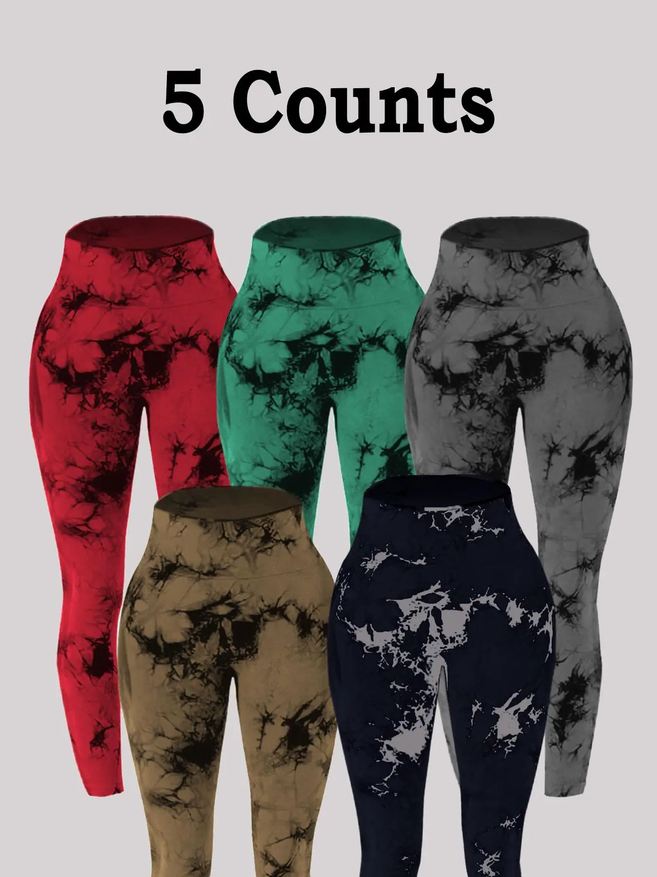 Women's Tie Dye Print Scrunch Sports Leggings, Sport High Waist Seamless Skinny Pants, Women Sport & Outdoor Clothing for Summer, Gym Clothes, Workout