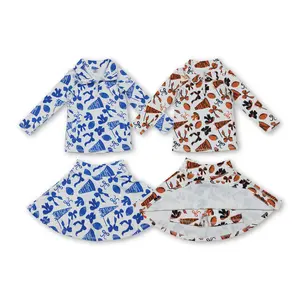 Girl Sports Outfit GO TEAM Kids Girl Summer Atheletic Clothing Set Yoga Outfit