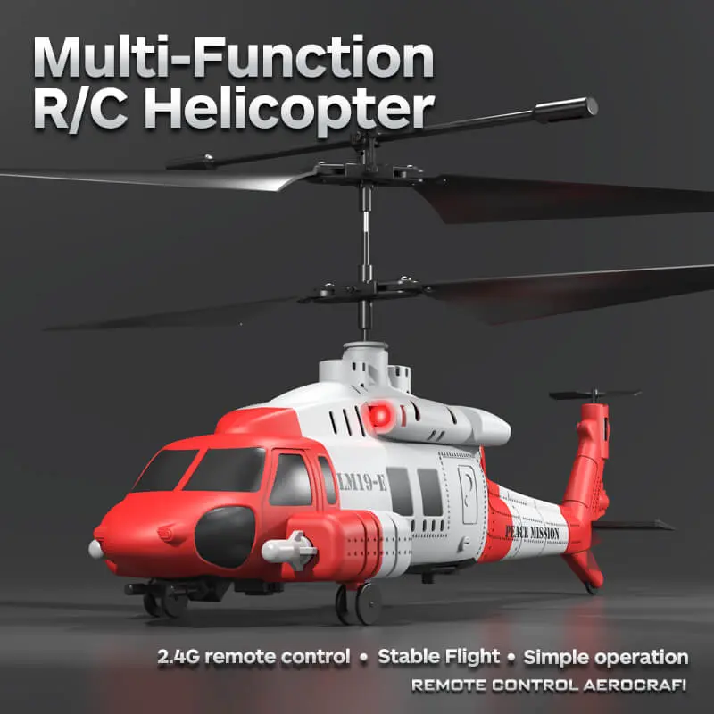 RC Helicopter Toy with Stable Flight, Easy Controls, LED Lights, Realistic Design, Fun Gift for Kids & Teens