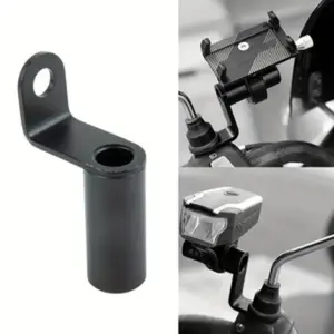 Aluminum Alloy Bicycle Motorcycle Rearview Mirror Mount, Handlebar Adapter, Mobile Phone Expansion Bracket, Durable & Lightweight Design