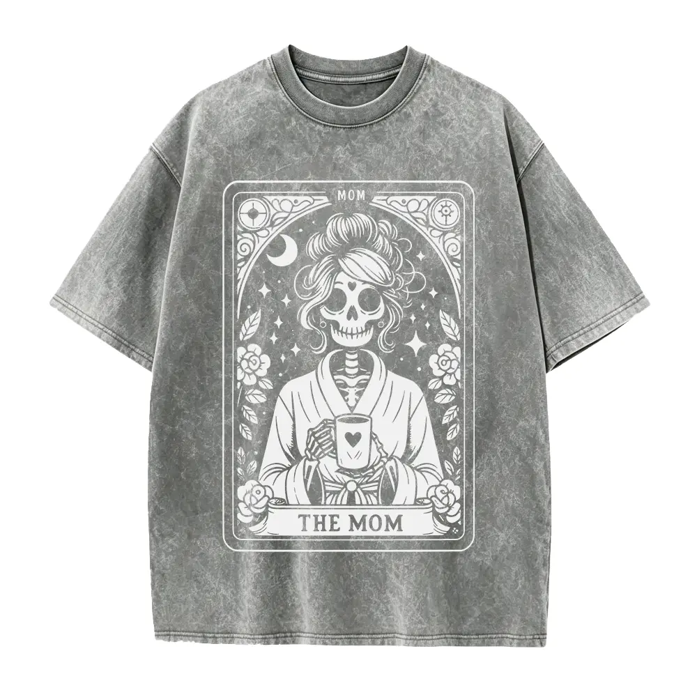 The Mom Tarot Card Shirt Vintage Skeleton Mom Shirt Unisex Tarot Card Shirt Cute Coffee Lovers Shirt Tarot Lovers Gift