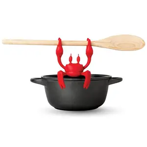 Crab Design Silicone Spoon Rest, Creative Anti-overflow Spoon Holder, Anti-slip Spoon Rest, Kitchen Utensil Holder, Tableware Rest