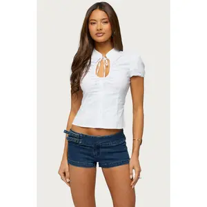 Edikted Women's Weston Keyhole Button Top
