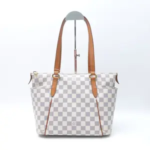 Pre-owned Louis Vuitton Coated Canvas Shoulder Bags Totally Damier Azur Shoulder Bag T10411544