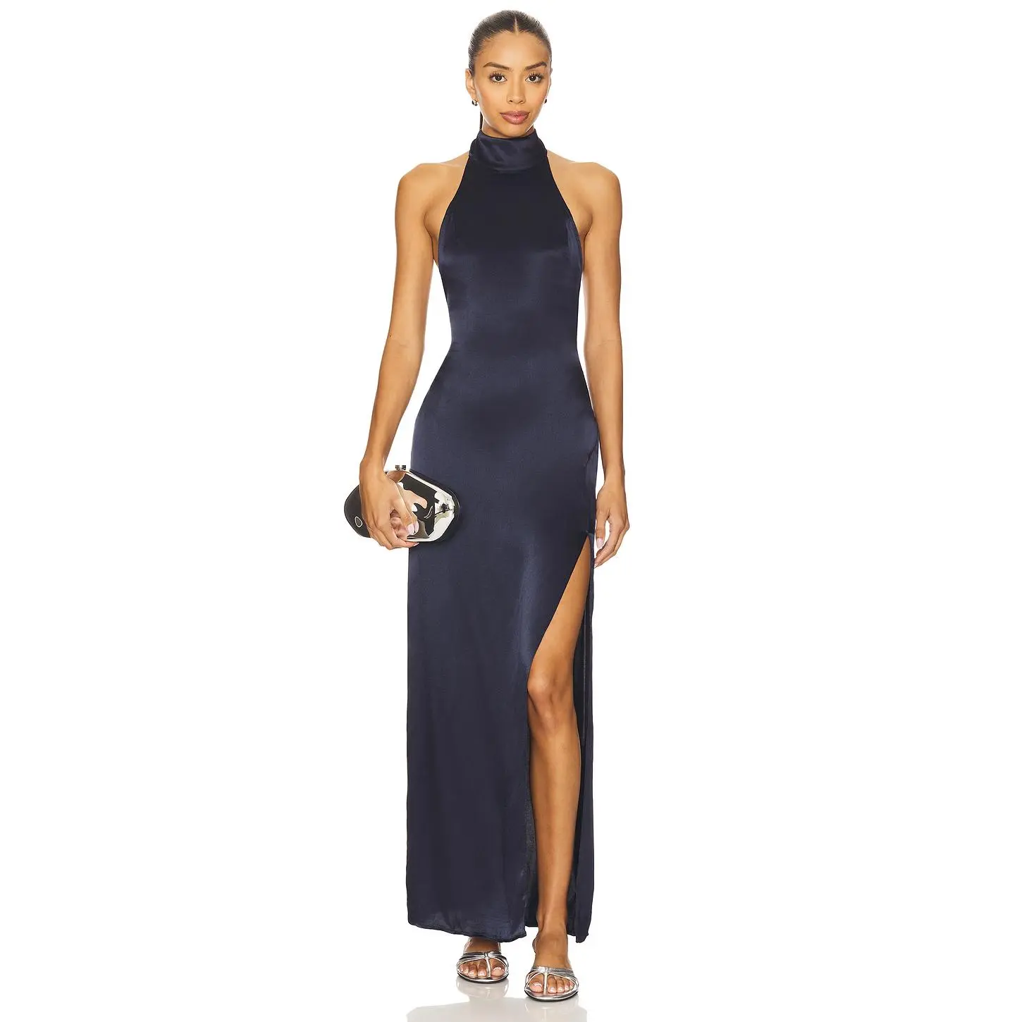 SNDYS x REVOLVE Halter Maxi Dress in Navy
