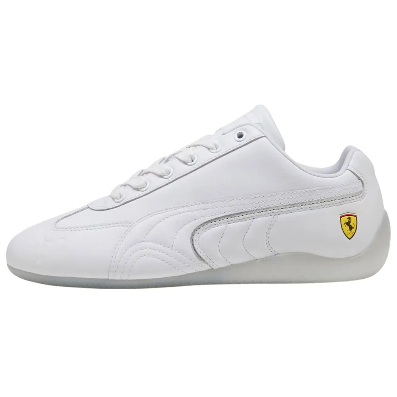 Puma Scuderia Ferrari x Speedcat 'Miami' Men's Lightweight Lace-Up Athletic Running Shoes - Bold & White Design, All-Season, Breathable, Rubber & Mesh Construction, Casual, True Size Fit