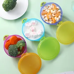 Baby Bowl with Suction and Cover, Toddler Snack Container, Storage Suction Bowl, Multifunctional Feeding Gift, Ideal Baby Accessory