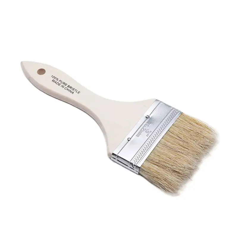 Epoxy Supply Co 3-In Flat Head Paint Brushes, 50-Count Bulk Packaging Natural Bristle Chip Brushes for Commercial Use, Home Painting, Wall & Concrete Applications, Paint Brushes For Walls, 100 Brushes