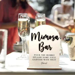 Party Decoration Standing Sign Wedding Setup Props Banquet Table Decor Wooden Decorative Plaque, Wood Material, Perfect for Weddings & Parties, Signage