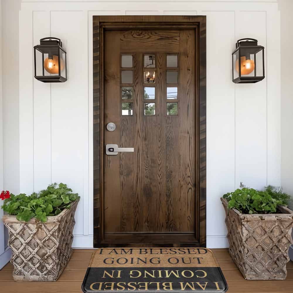 Blessed Doormat I Am Blessed Going Out Coming In Print Durable NonSlip Easy Clean Welcome Home Housewarming Gift Apartment Decor Entryway Accent Patio Accessory Front Door Mat