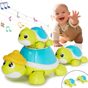 Musical Turtle Crawling Toys, Baby Learning Toys with Light & Music, Christmas Birthday Gifts