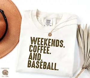 Comfort Colors® Weekends Coffee Baseball Shirt Baseball Shirt Baseball Lover Shirt Gift For Coffee Lover Game Day Shirt Sport Shirt