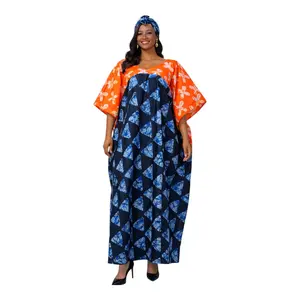 CRZ Elegant Ankara Bubu Dress With Corset Effect