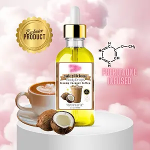 (NEW!) Creamy Coconut Coffee Pheromone infused Body Oil - Juicylicious Body Drops