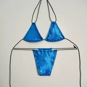 blue bubbly-bubbly rose Micro Kini / Brand : ivhoney fashion chic