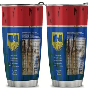 1pc 18/12/20/10.5oz Wd-40 Cup Variety Pack, Industrial Vintage Art Design, Ideal for Hot/cold Drinks, Coffee Travel Mug, Outdoor Camping Office Use