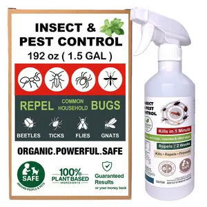 1.5 Gal. Organic Peppermint Oil Spray for Bugs – Natural Insect Repellent & Pest Control for Ants, Roaches, Spiders & More | Indoor & Outdoor for Home, Car, Bedroom & Yard | Pet-Safe Ant & Roach Spray
