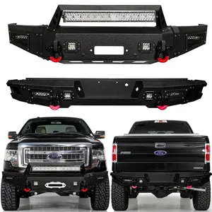 Share Vijay For 2009-2014 12th Gen Ford F150 Front/Rear Bumper Heavy Duty w/LED Lights