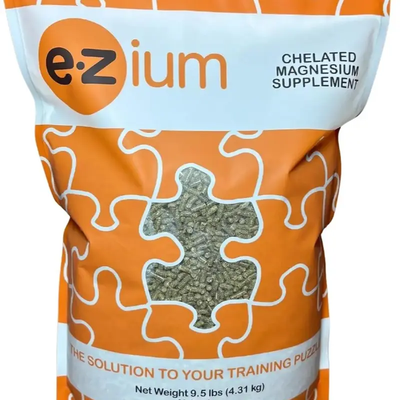 EZium Chelated Magnesium Equine Supplement for Horses – 9.5 lb Resealable Bag (30-Day Supply) – Supports Muscle Function, Focus, Behavior & Calming