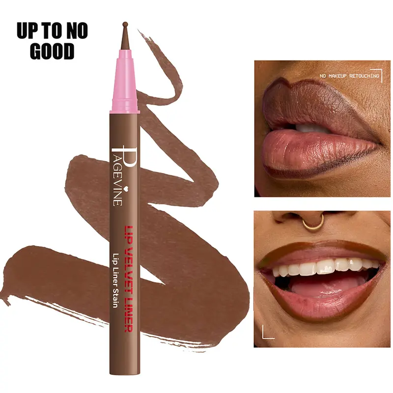 Lip Liner Waterproof Sweatproof No Smudge Liquid Lip Liner Lightweight Nude Shades Smooth Stroke Beginner One-Stroke Precision Essential Daily Commute Quick Makeup Tool