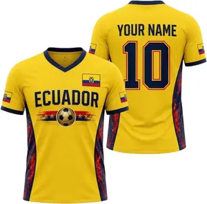 Personalized Ecuador Soccer Jersey 2026, Custom Name Number Football Shirt, Ecuador Fan Jersey for Men Women Youth, Ecuadorian Pride Gift