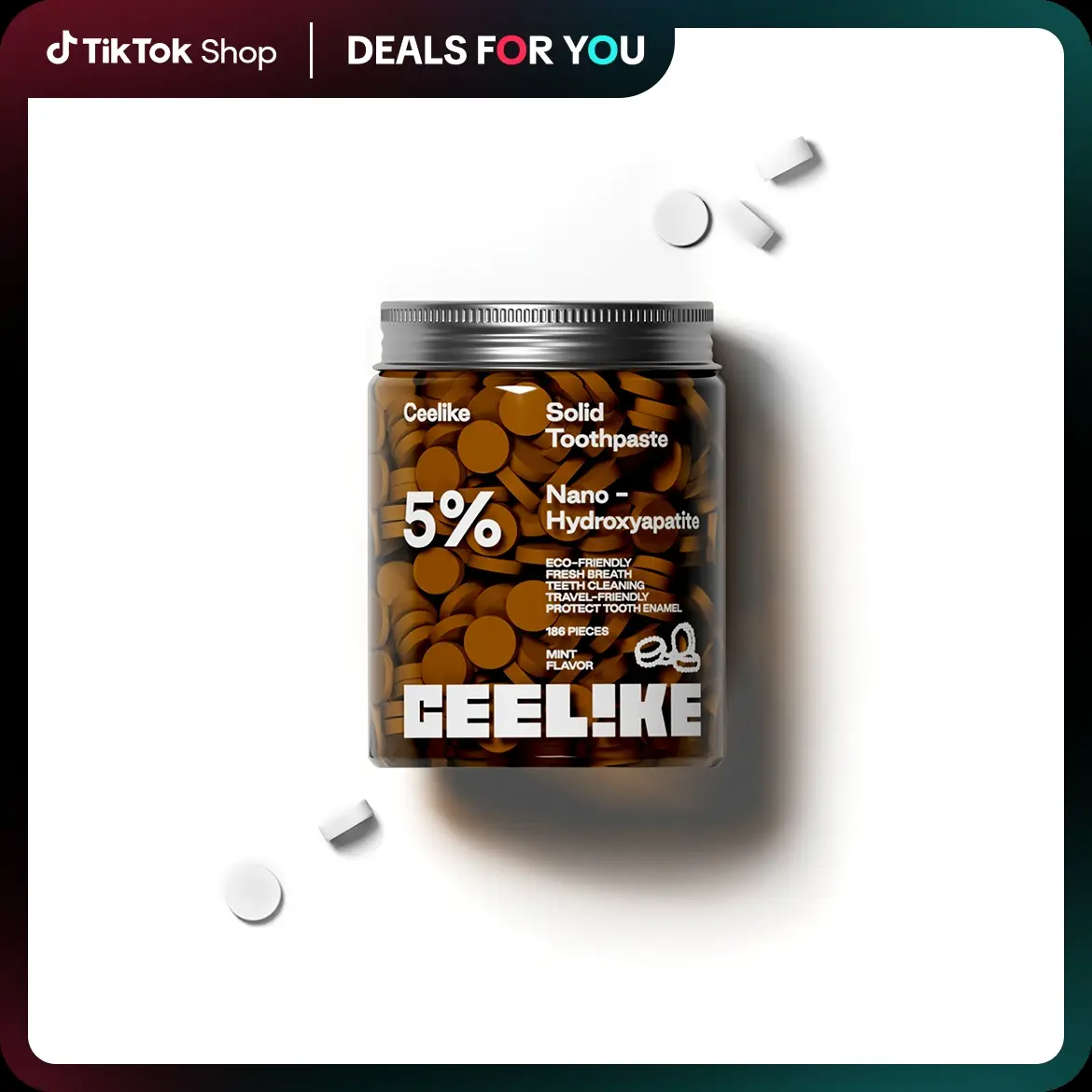 CEELIKE Solid Toothpaste – Fluoride-Free, Eco-Friendly, Portable, Long-Lasting Fresh Breath | Natural Oral Care #dealsforyoudays