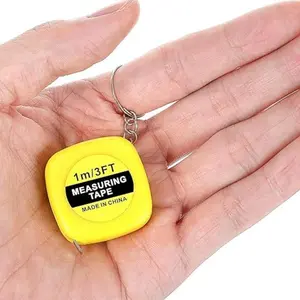 Mini Retractable Tape Measure, 2 Counts Portable Pocket Size Tape Measure, Lightweight Keychain Tape Measure for Daily Use, Party, School
