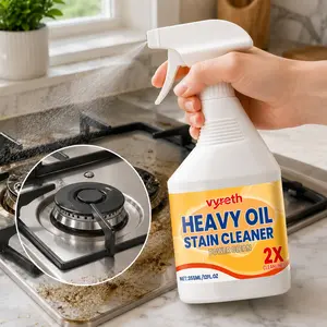 Kitchen Grease Cleaner Spray 355ml Heavy Oil Stain Care For Stove Range Hood Cookware Tile Surface Daily Home Cleaning Easy Wipe Use Remove Tough Stain