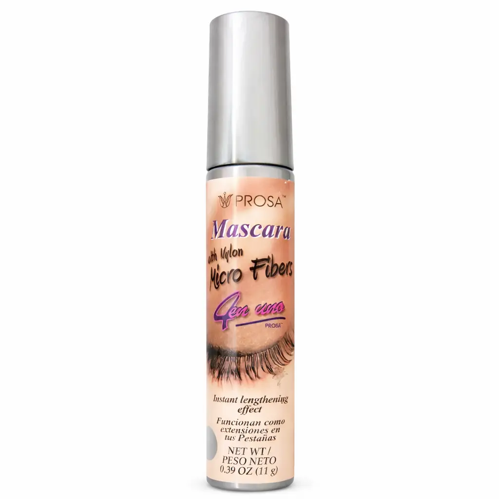 4-in-1 Waterproof Enhancing Mascara with Microfibers, Mamey Bone Oil, Beeswax & Wheat Germ, Lengthening Long Lash Cosmetic Makeup, 0.39 oz