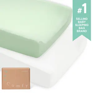 PurComfy 2-Pack Diaper Changing Pad Covers for Baby Girls and Boys,Ultra-Soft Bamboo Visco,Soft Changing Pad + Washable Cover, Non-Slip - Fits Standard Changing Tables & Dressers