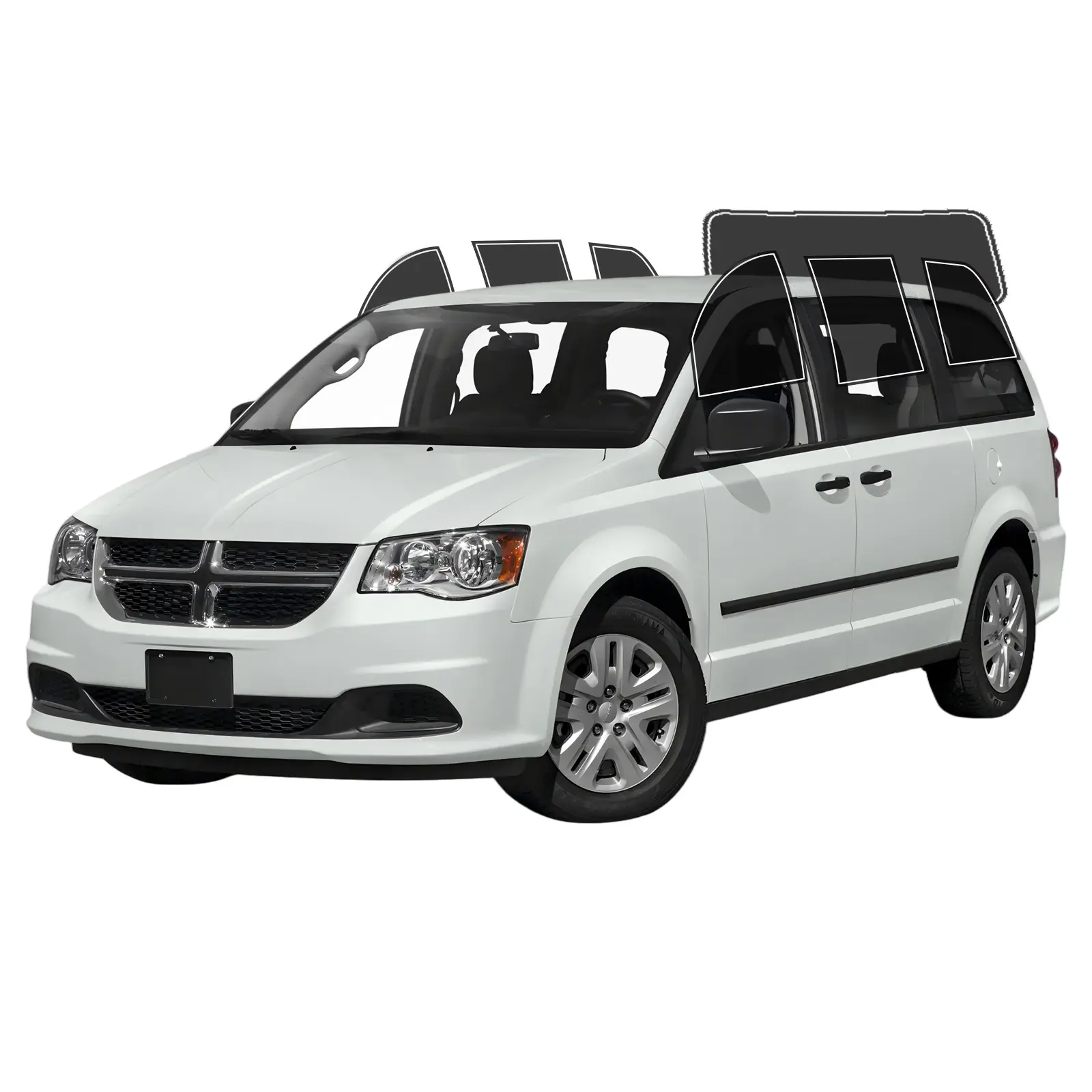 2-Ply Precut Window Tint Film Kit for Dodge Grand Caravan 2008-2020, Tinted Window Films with Anti-Shatter, UV Blocking, Privacy Protection, Easy Installation, No Trimming, Heat & Glare Reduction
