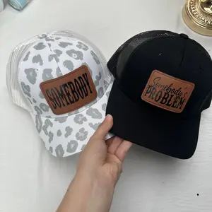 Combo Somebody’s Problem Hat, Couples Trucker Cap, Adjustable Snapback Hat, Funny Matching Gift for Him & Her