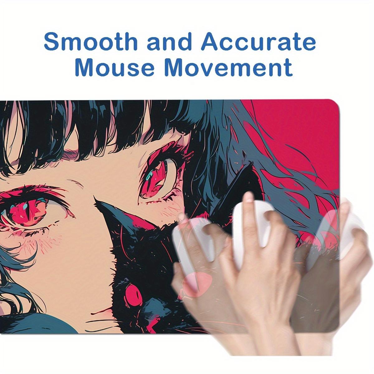 1pc Large Anime Style Mouse Pad-Non-Slip Washable Desktop Mat, with Overlock Design, Office and Game Use, Durable Gift for Boyfriend/Girlfriend, Mouse Pad Suitable for Desktop