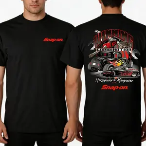 Snap On Winning Combination T-shirt Trucks Lover Shirt Top Menswear 100% Cotton Made in USA Unisex Fit 90's Pro Street Design Sports T-shirt, regular fit, casual and stylish T-shirt, suitable for everyday wear, a men's top suitable for all seasons.