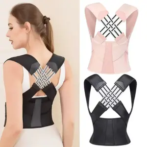 Unisex posture corrector with adjustable waistband and Velcro closure; a fitness waist trainer.