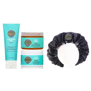 The CURLDAZE Curl Bundle with Black Satin Bonnet