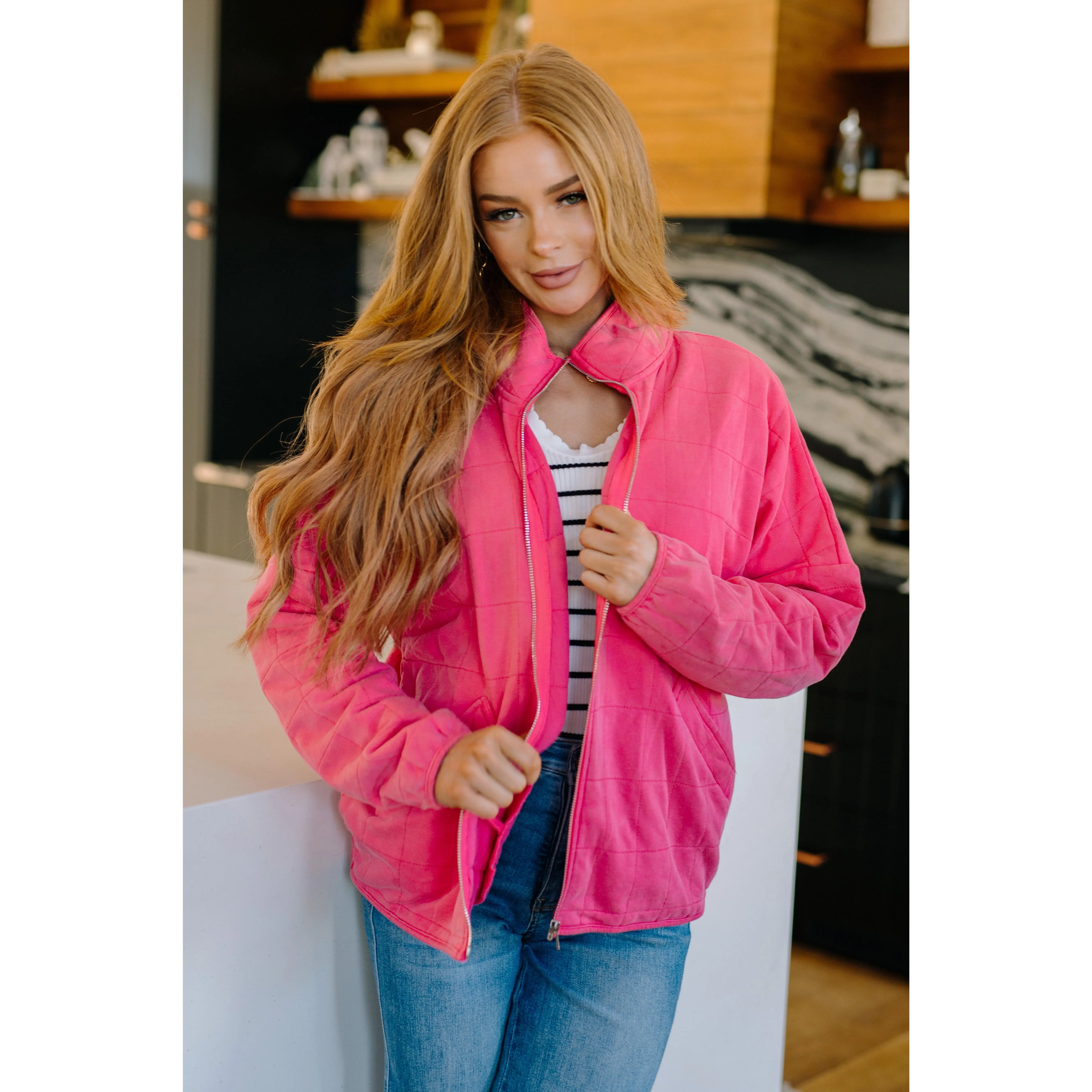 Davi & Dani Quilted and Covered Quilted Jacket