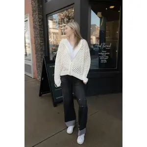 Cuffed Denim, Gray *final sale*