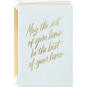 Signature Wedding Card, Bridal Shower Card, Engagement Card (Rest Your Lives)
