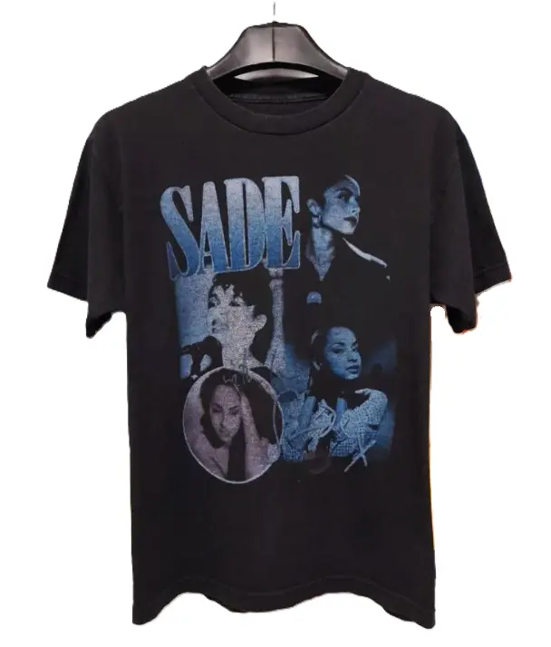 Remake Sade Graphic Black Short Sleeve Unisex Tshirt For Men Women Unisex Vintage tee Tops Menswear Crewneck Underwear Streetwear